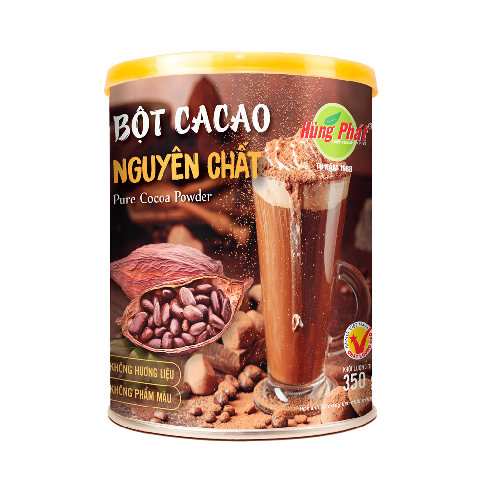 VIETNAMESE PURE COCOA POWDER – 350G PREMIUM WELLNESS JAR, NATURAL PRODUCT FOR WHOLESALE SUPPLY