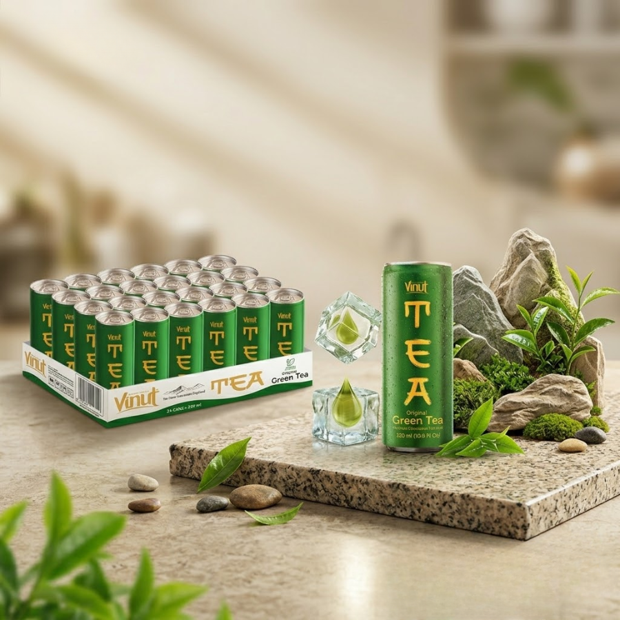 VIETNAMESE ORGANIC MATCHA PLUS TEA 350ML × 24 BOTTLES – WHOLESALE & EXPORT SUPPLY
