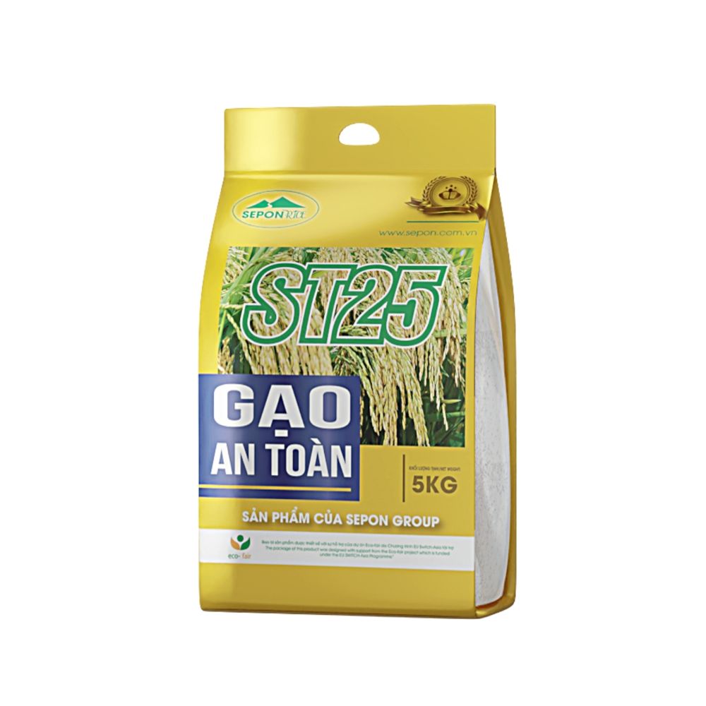 VIETNAMESE SEPON ST25 WHITE RICE – 5KG BAG, WHOLESALE FACTORY SUPPLY & ODM