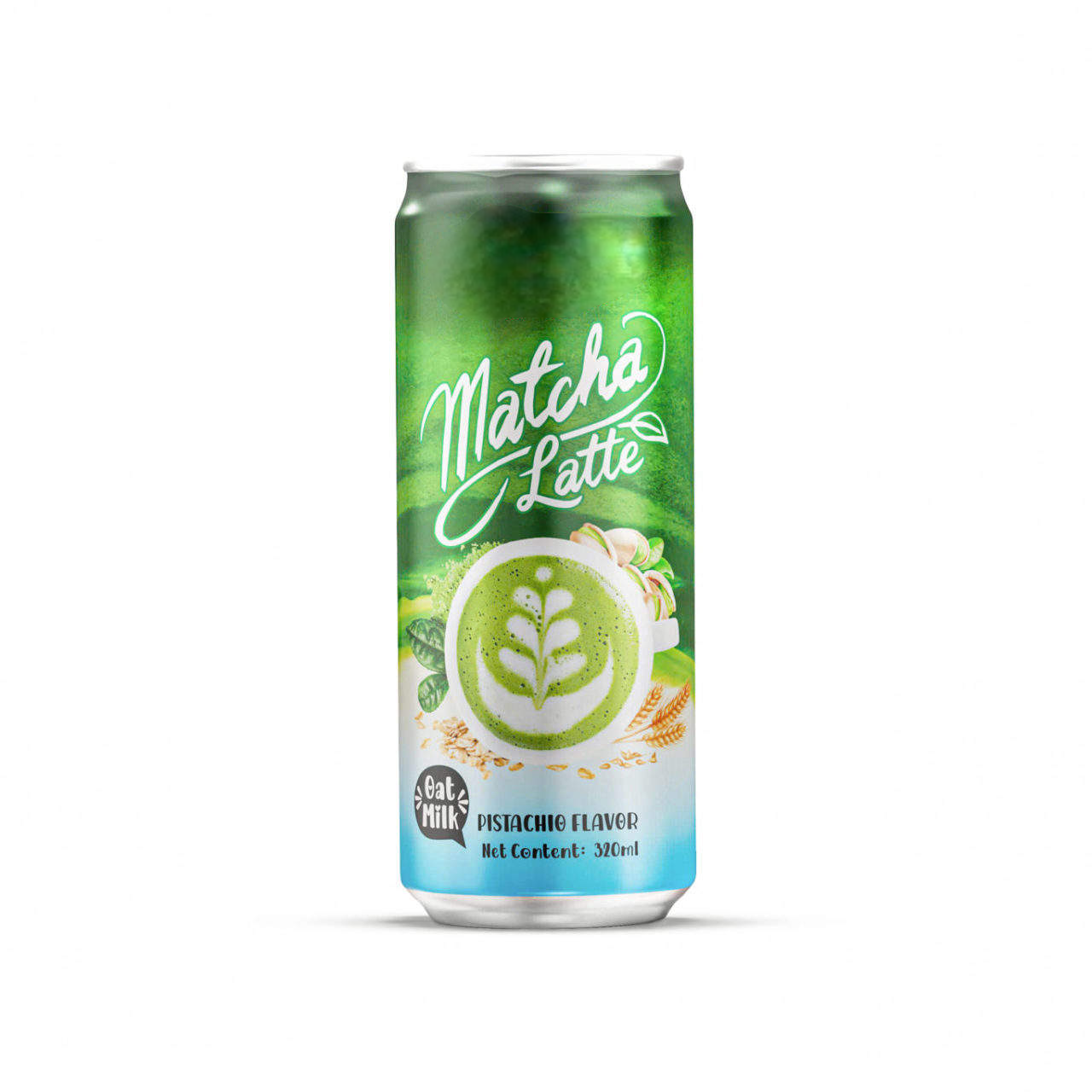 PREMIUM VIETNAMESE MATCHA LATTE 320ML FOR EXPORT – CANNED GREEN TEA MILK BEVERAGE, PRIVATE LABEL OEM/ODM