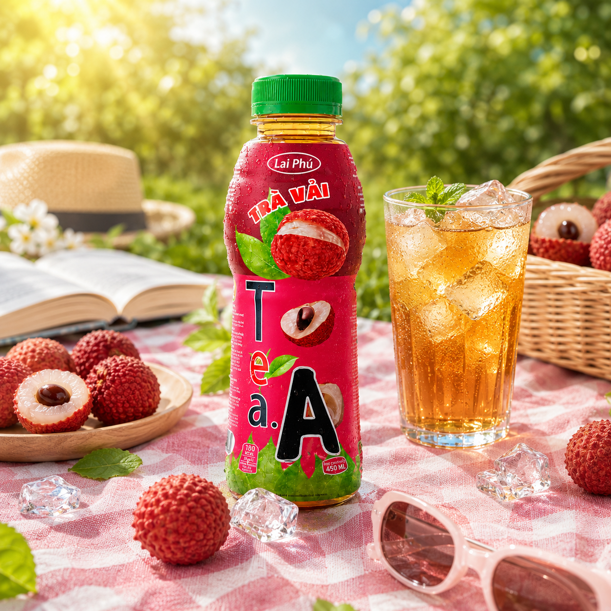 PREMIUM VIETNAMESE LYCHEE-FLAVORED GREEN TEA 450ML FOR EXPORT – PRESERVATIVE-FREE CLAIM, HALAL, OEM/ODM & PRIVATE LABEL 2