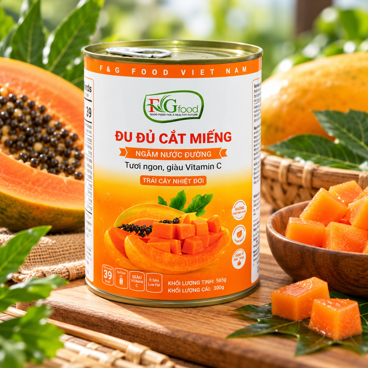 PREMIUM VIETNAMESE CANNED RED PAPAYA FOR EXPORT – READY-TO-USE PAPAYA IN SYRUP