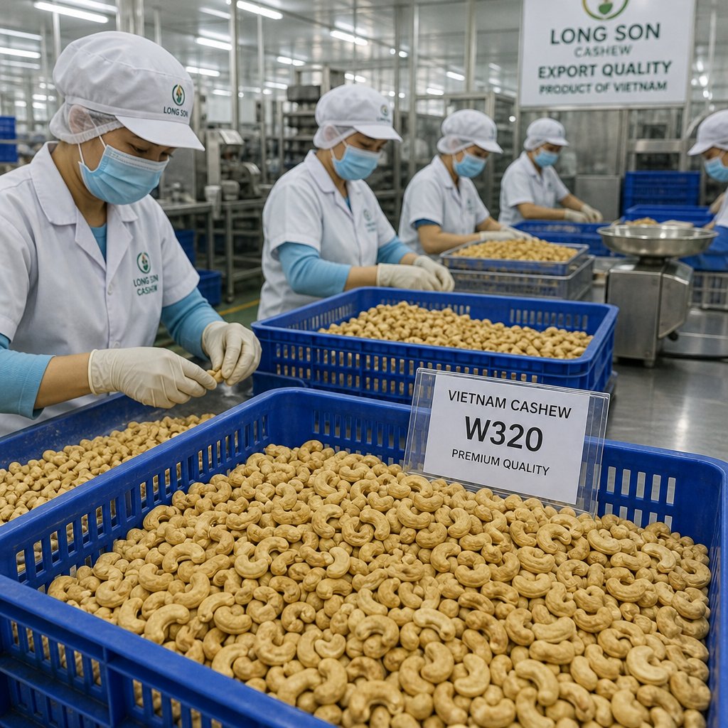 越南腰果批量采购指南：产品等级、品质标准与出口供应
