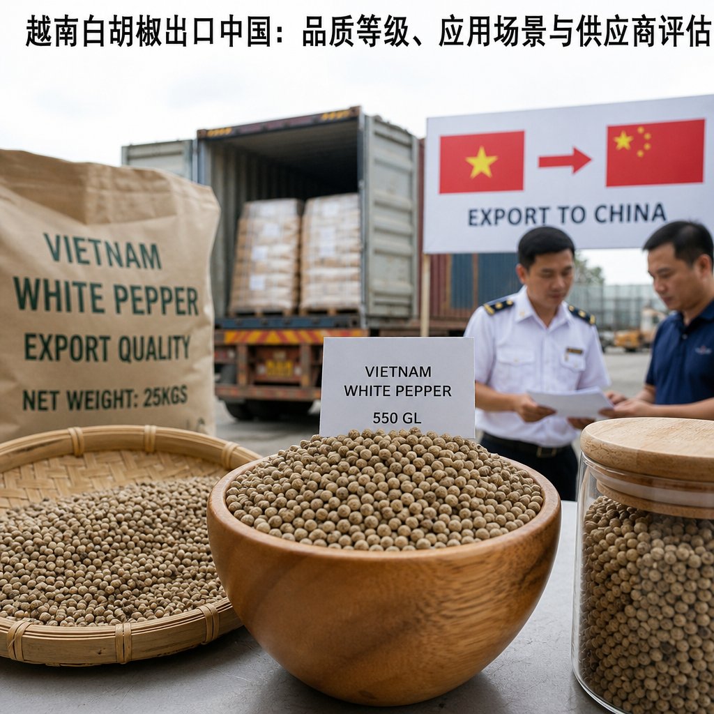 越南白胡椒出口中国：品质等级、应用场景与供应商评估
