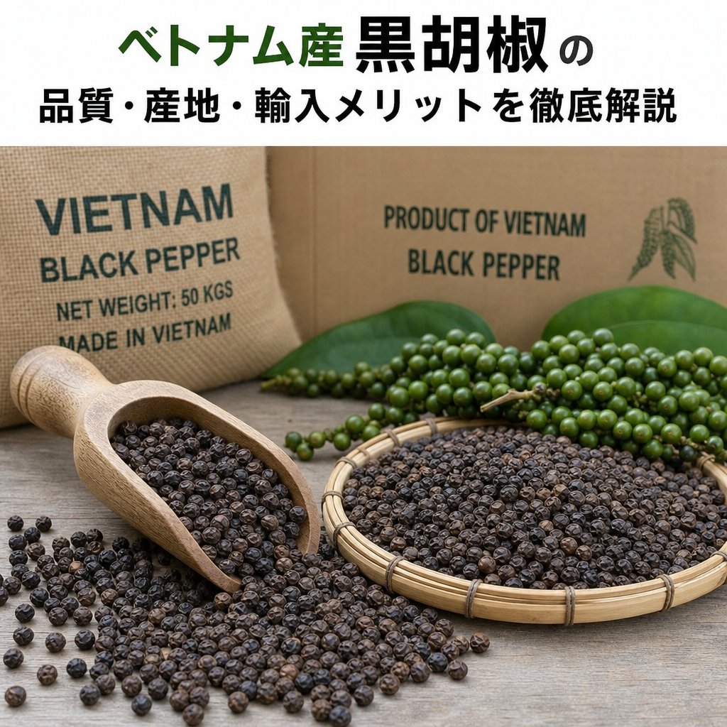 ベトナム産黒胡椒の品質・産地・輸入メリットを徹底解説