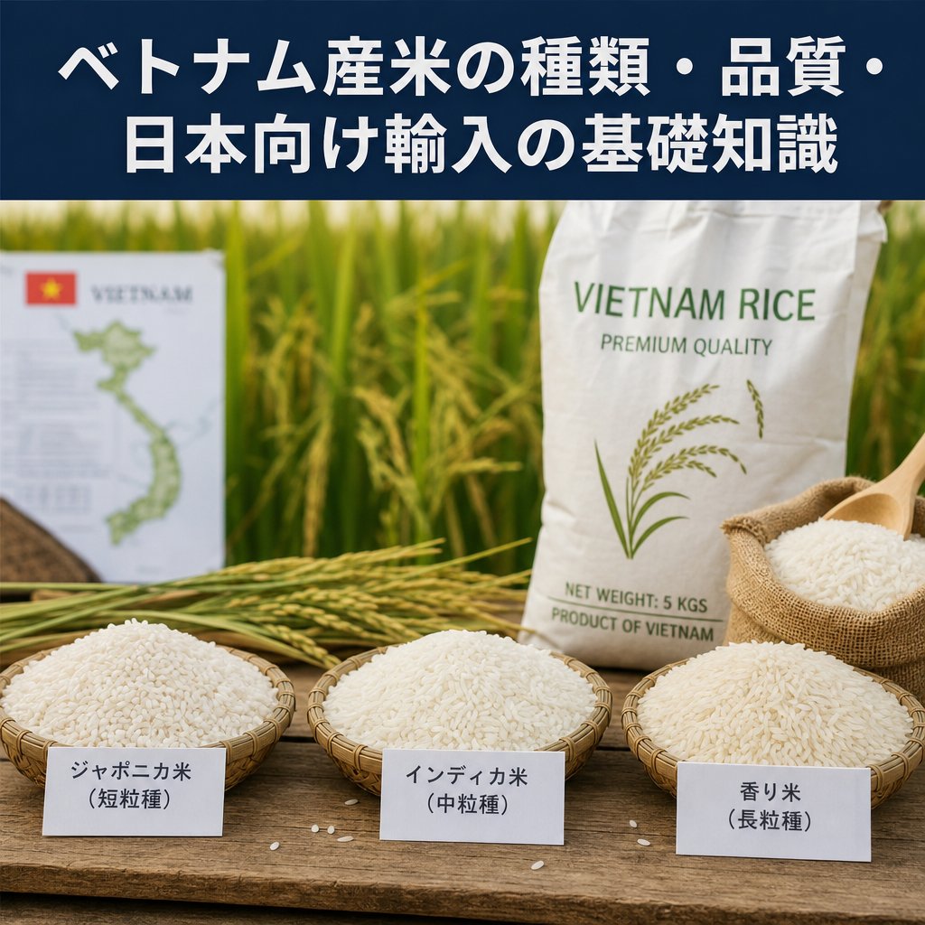 ベトナム産米の種類・品質・日本向け輸入の基礎知識