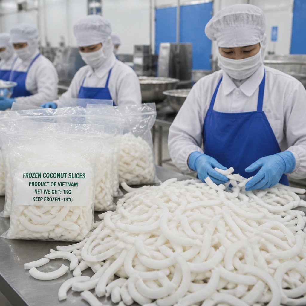 Gefrorenes Kokosnussfleisch aus Vietnam: Qualität für die Lebensmittelverarbeitung
