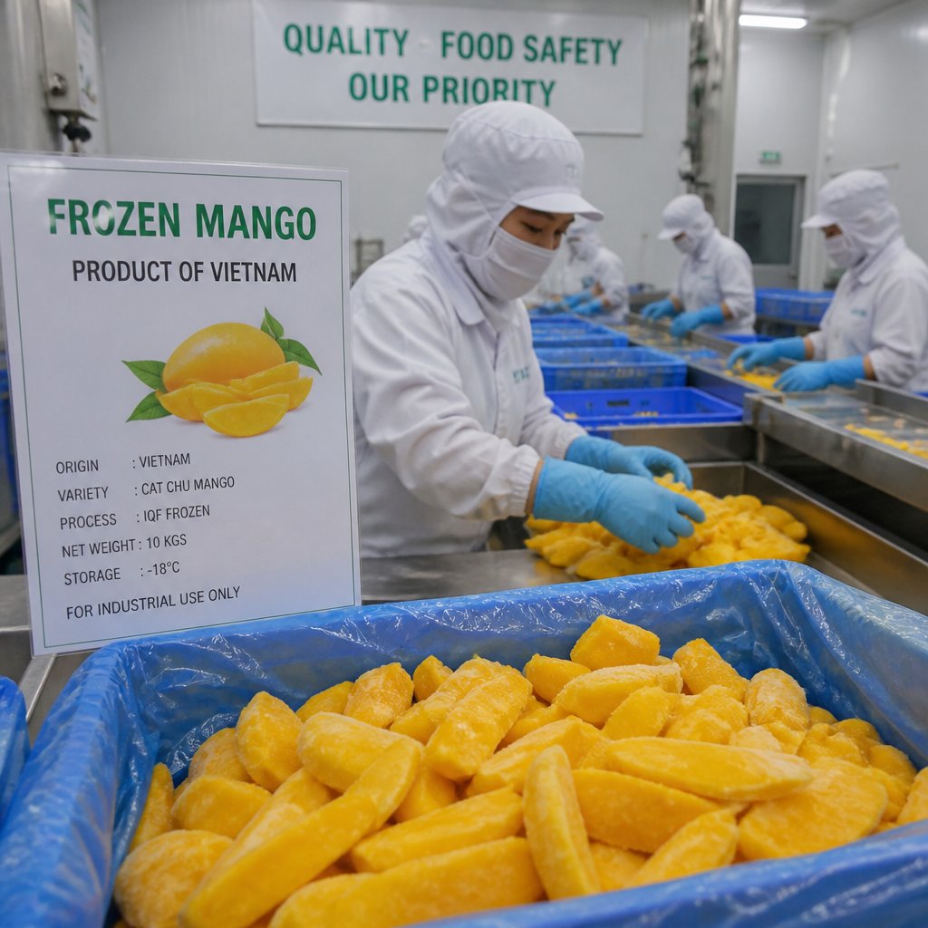 Tiefgekühlte Mangos aus Vietnam: Fruchtzutaten für die Lebensmittelindustrie
