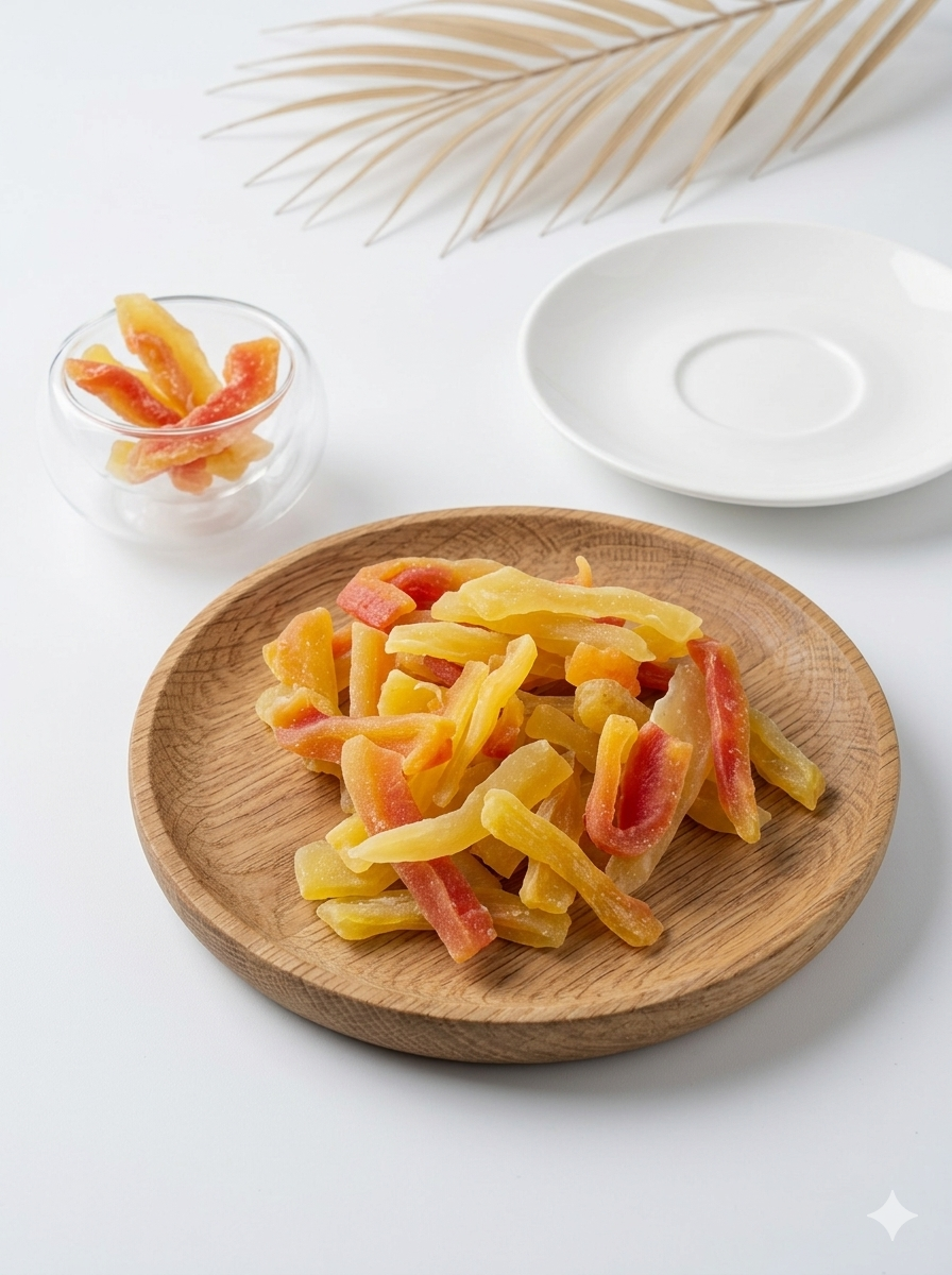 PREMIUM VIETNAMESE SOFT DRIED PAPAYA STRIPS FOR EXPORT – SWEET TROPICAL FRUIT SNACK WHOLESALE 3
