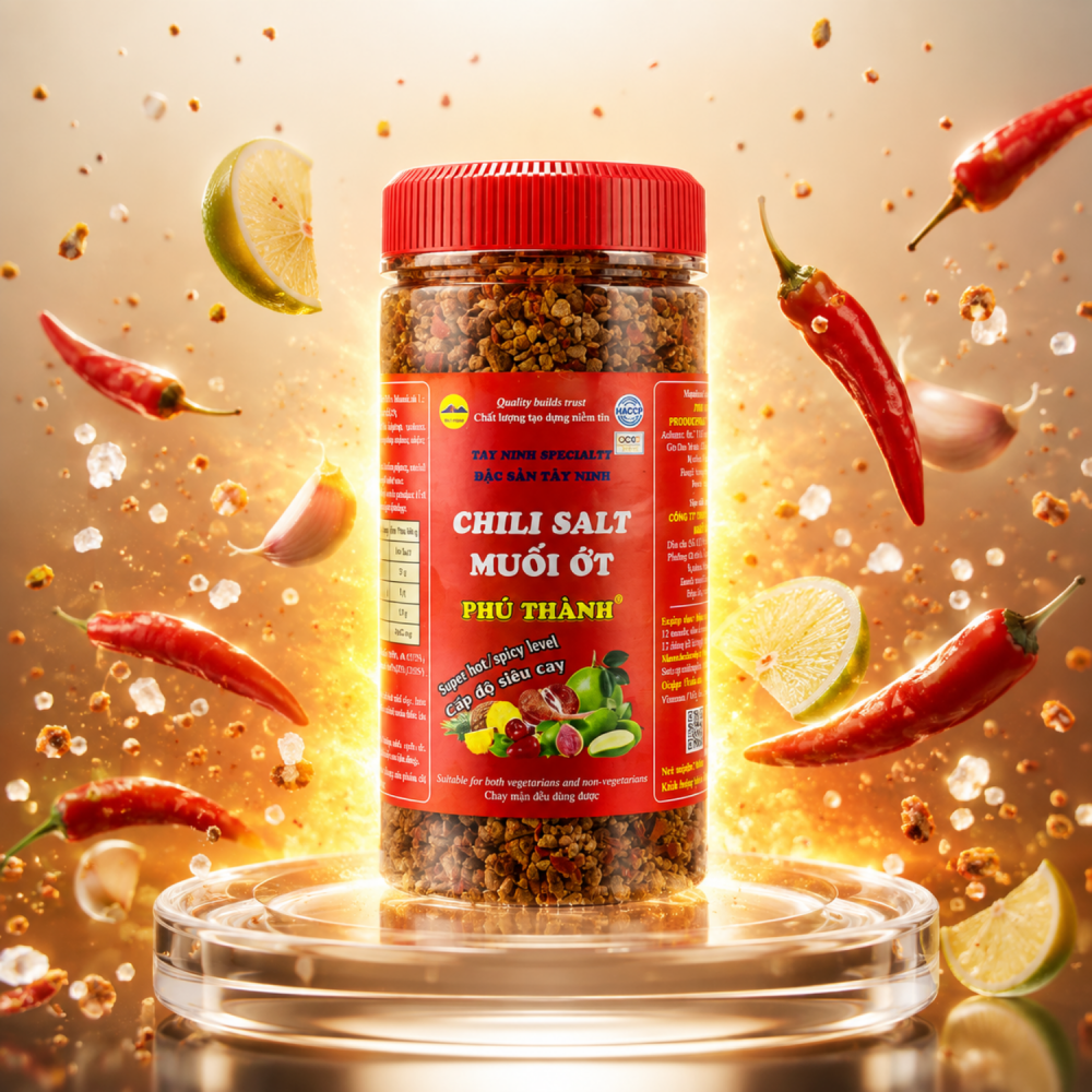VIETNAMESE EXTRA HOT DRIED CHILI POWDER WITH SEA SALT – CHAAT MASALA-STYLE FOOD TOPPING FOR EXPORT