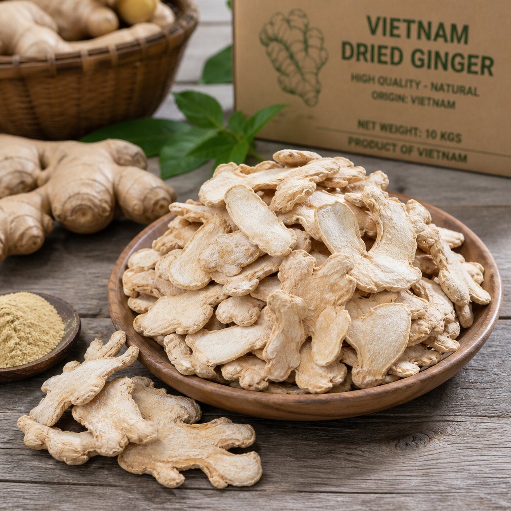 Gingembre séché du Vietnam : formats, qualité et exportation