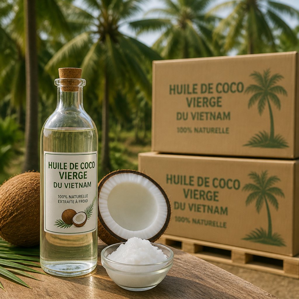 Huile de coco vierge du Vietnam : qualité, usages et exportation