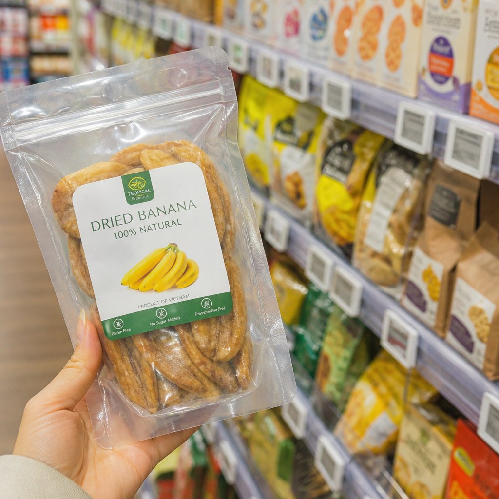 Bananes séchées du Vietnam : une solution pour les distributeurs alimentaires