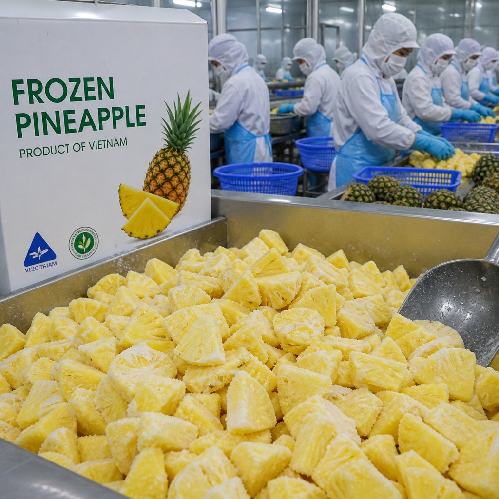 Ananas surgelé du Vietnam : qualité et solutions d’importation