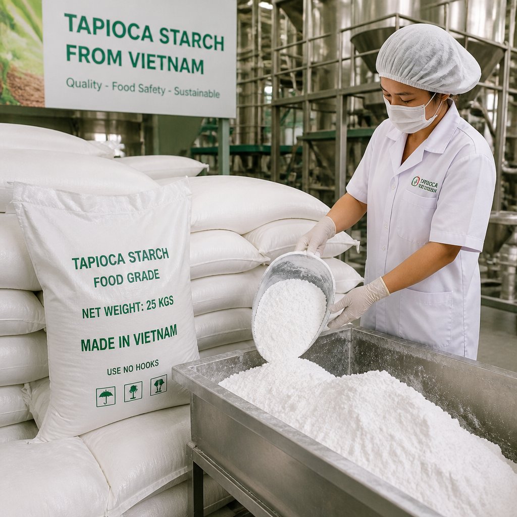 Amidon de tapioca du Vietnam : fournisseur pour l’industrie agroalimentaire