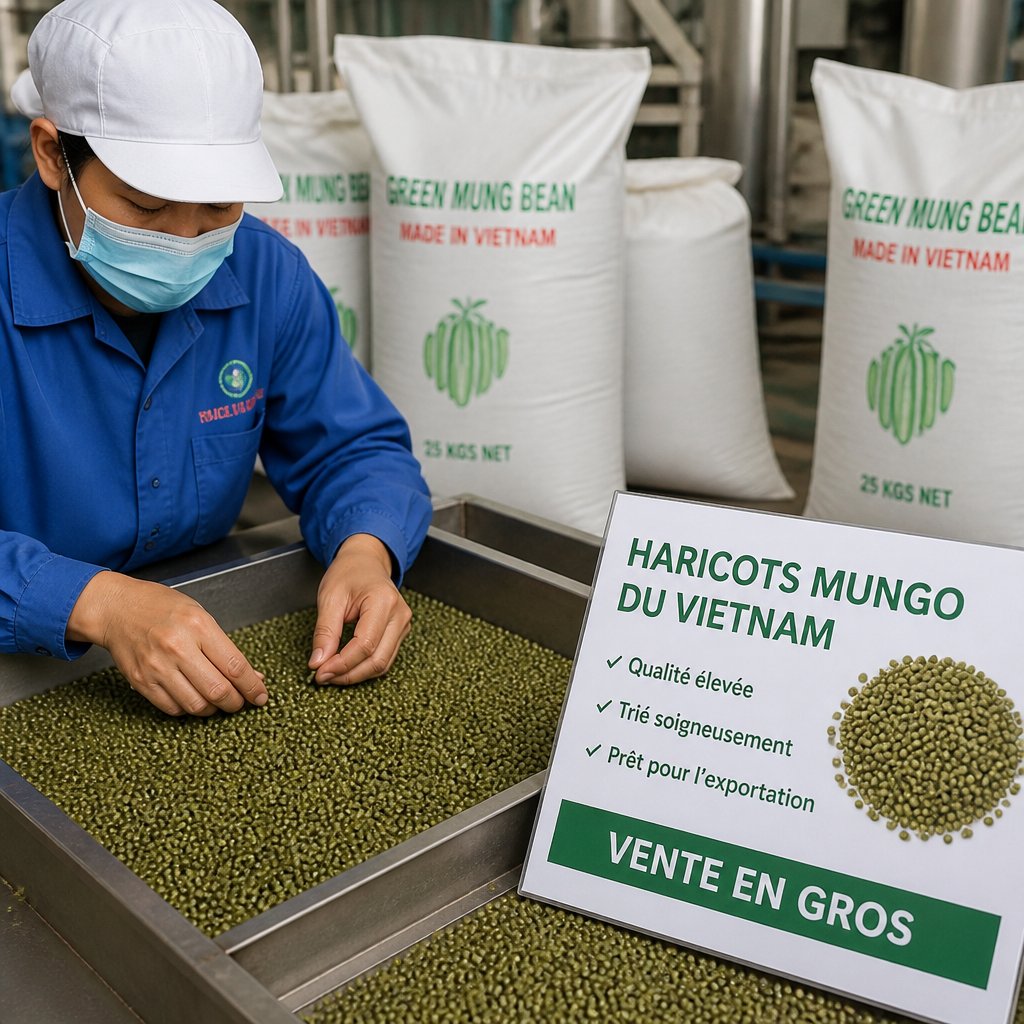 Haricots mungo du Vietnam : qualité, tri et vente en gros