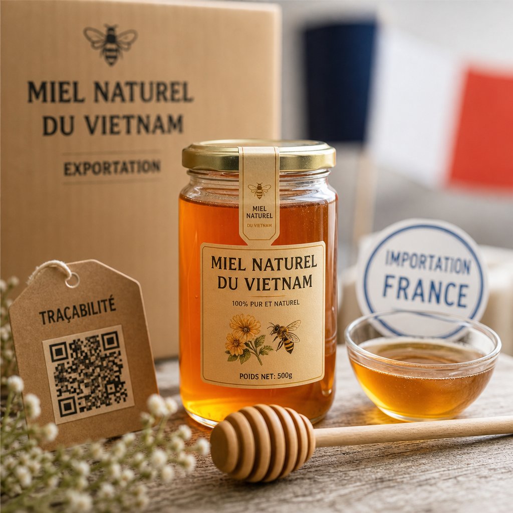 Miel naturel du Vietnam : qualité, traçabilité et importation en France