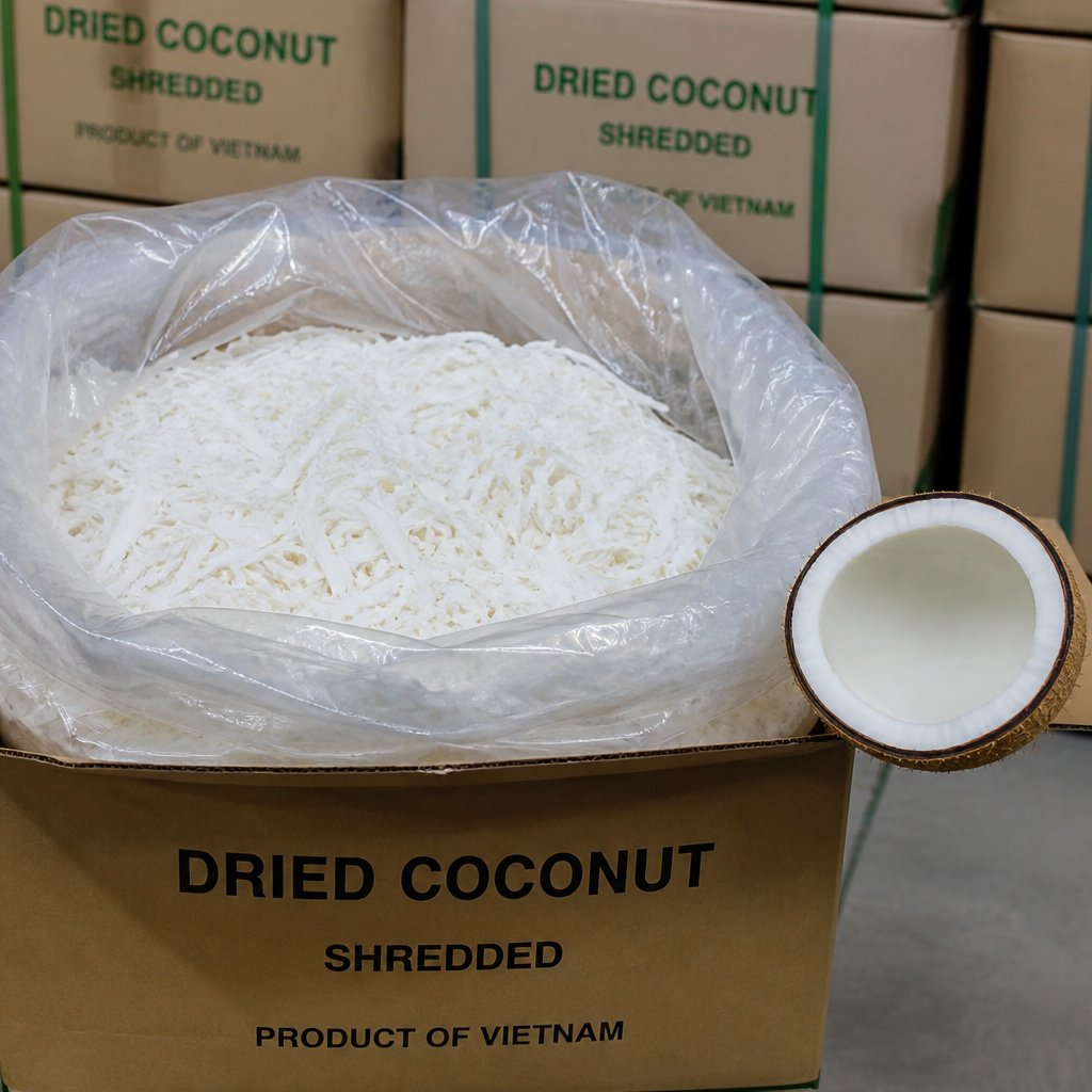 Вьетнамская сушеная кокосовая стружка оптом для производителей продуктов