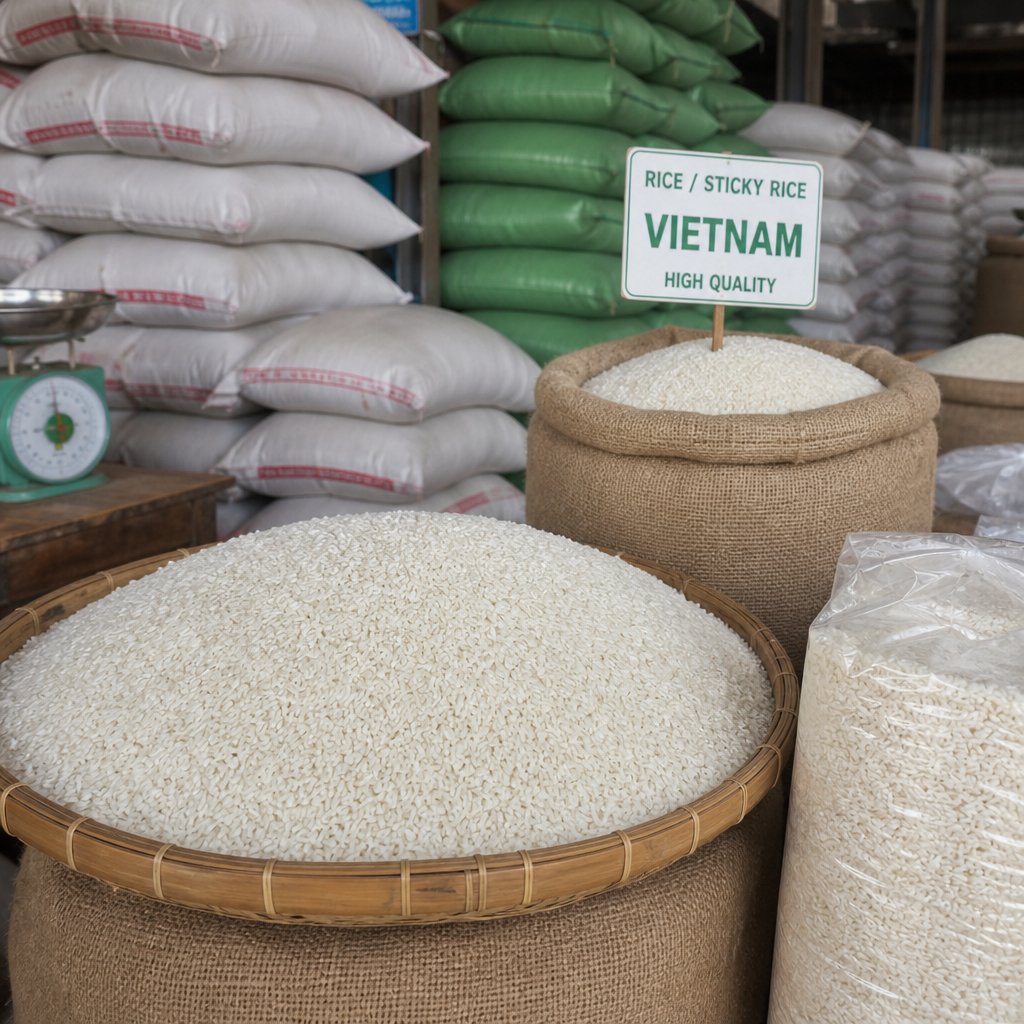 ข้าวเหนียวเวียดนาม: วัตถุดิบสำหรับธุรกิจอาหารและผู้ค้าส่ง