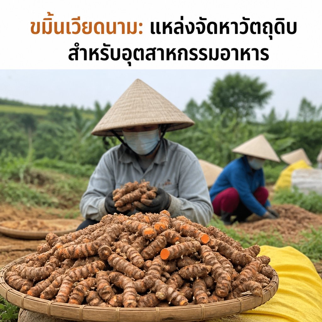 ขมิ้นเวียดนาม: แหล่งจัดหาวัตถุดิบสำหรับอุตสาหกรรมอาหาร
