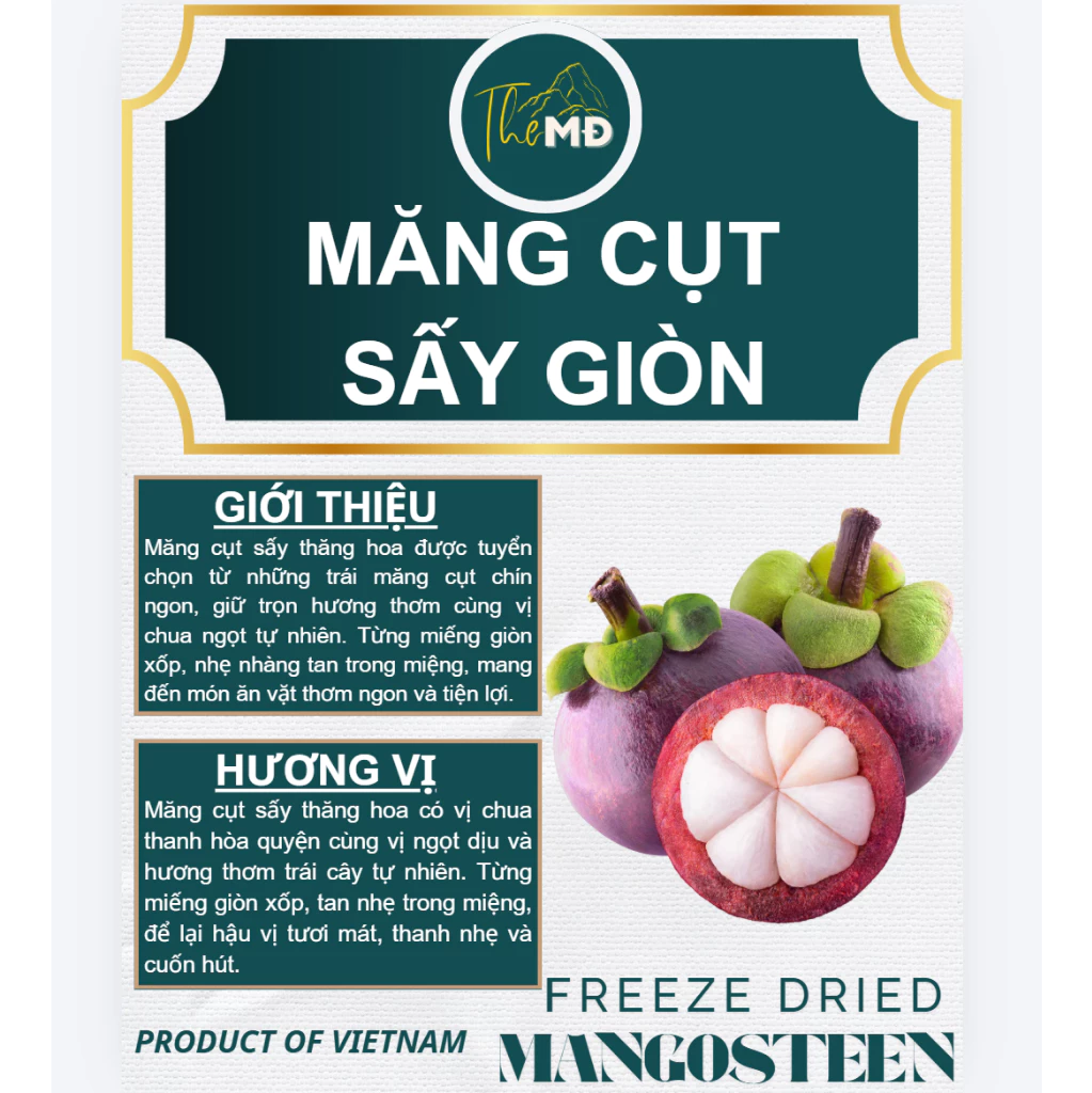 VIETNAMESE FREEZE-DRIED MANGOSTEEN 50G – CRISPY, LIGHT AND NATURALLY SWEET-AND-TANGY TROPICAL FRUIT SNACK 3