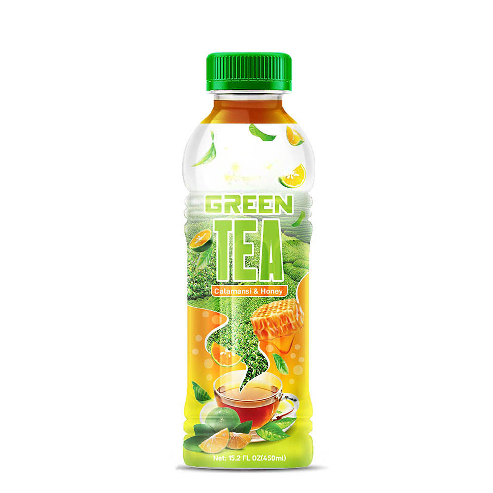 VIETNAMESE CALAMANSI HONEY GREEN TEA DRINK 450ML – 24 BOTTLES PER CARTON, OEM & PRIVATE LABEL MANUFACTURER