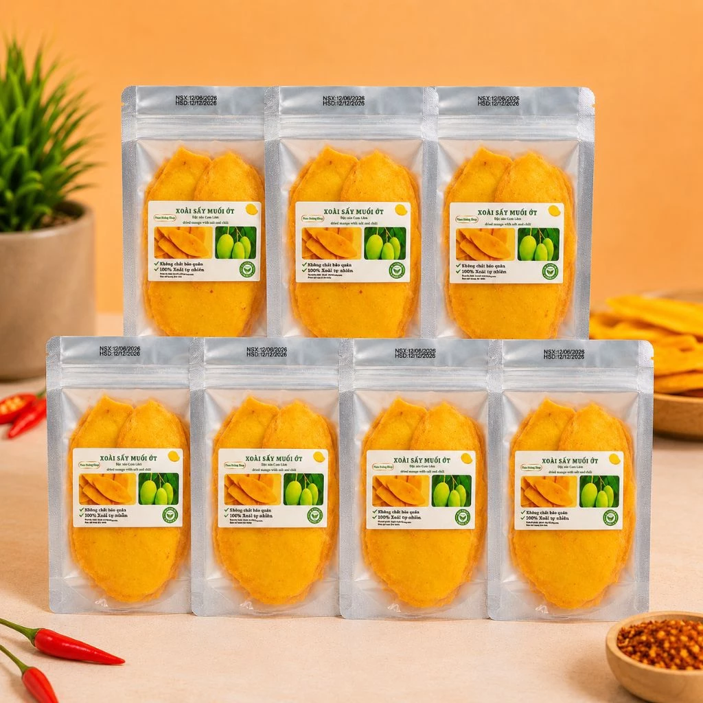 VIETNAMESE SOFT DRIED MANGO WITH CHILI SALT 100G – NHA TRANG, KHANH HOA SPECIALTY FOR WHOLESALE EXPORT 2