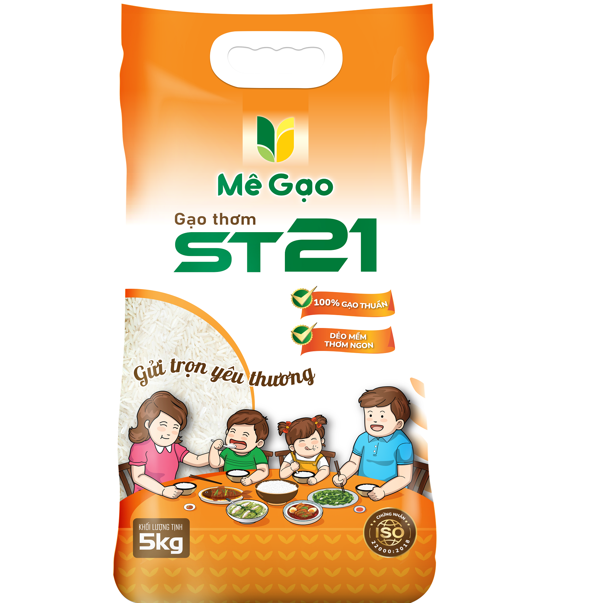 VIETNAMESE ST21 FRAGRANT WHITE RICE – 5% BROKEN, 25KG BULK BAG, OEM/ODM