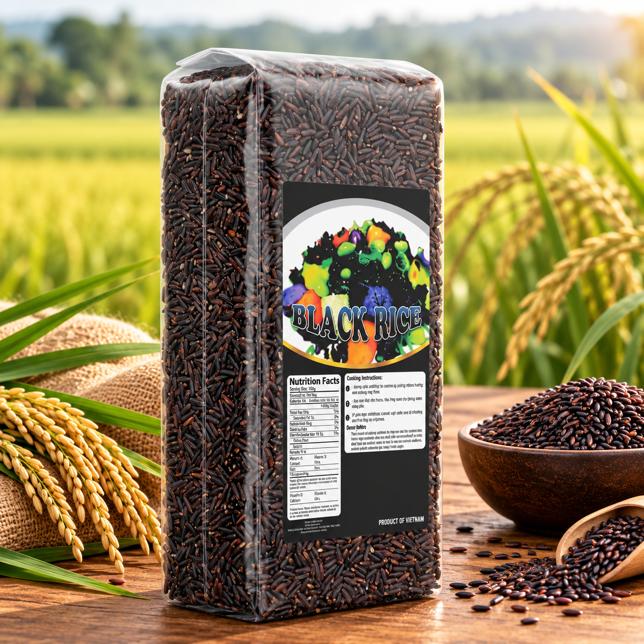 PREMIUM VIETNAMESE BLACK GLUTINOUS RICE FROM TIEN GIANG – 100% PURE, 24-MONTH SHELF LIFE, BULK EXPORT & OEM