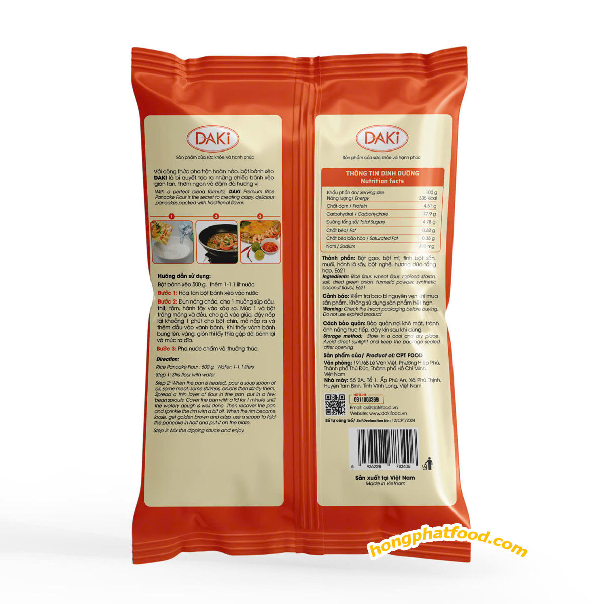 VIETNAMESE BANH XEO RICE FLOUR MIX 500G – DRY PANCAKE BATTER FOR FOOD DISTRIBUTORS AND WHOLESALE EXPORT 2