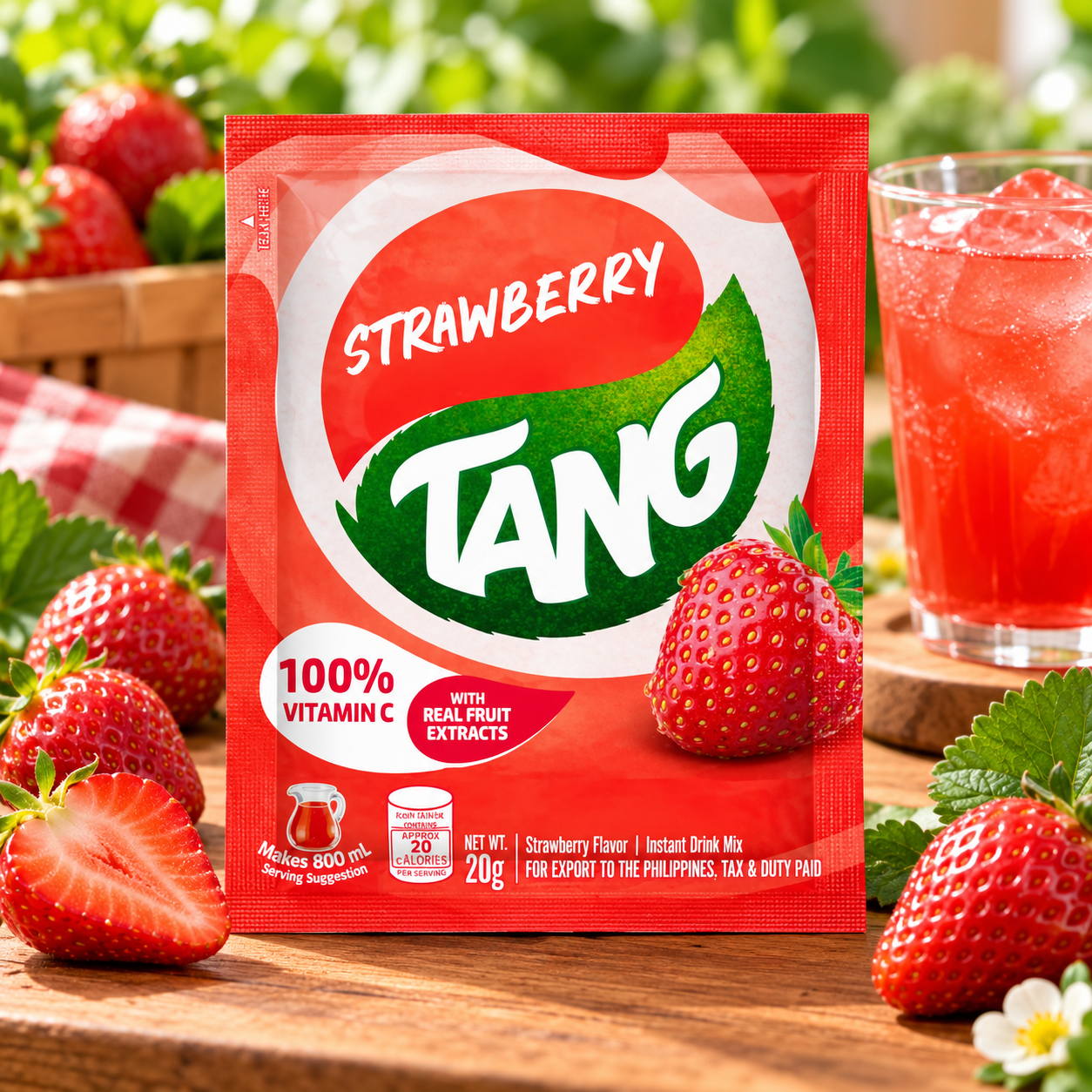 VIETNAMESE STRAWBERRY POWDER – 144 × 19G PACKS FOR RETAIL, FOOD SERVICE AND WHOLESALE EXPORT