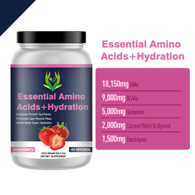 STRAWBERRY-FLAVORED ESSENTIAL AMINO ACID POWDER – ELECTROLYTE AND VITAMIN BLEND FOR SPORTS NUTRITION BRANDS 4