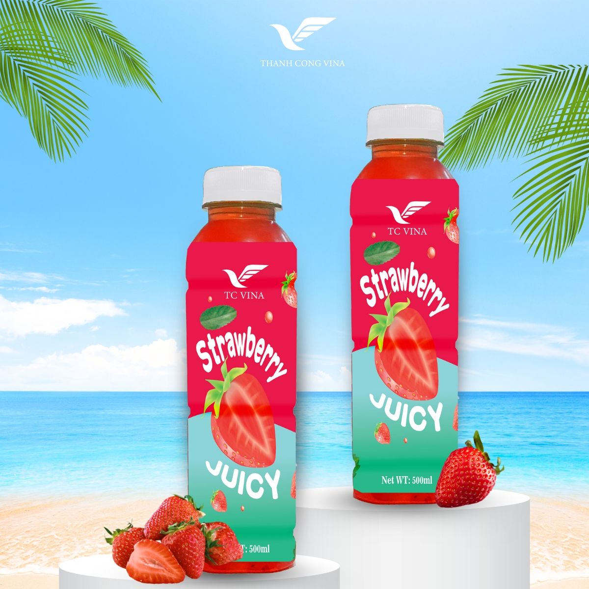 PREMIUM VIETNAMESE STRAWBERRY JUICE 500ML BOTTLE – WHOLESALE EXPORT, OEM & ODM MANUFACTURING 2