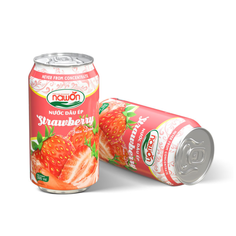 PREMIUM VIETNAMESE STRAWBERRY PUREE DRINK 330ML CAN – 30% STRAWBERRY CONTENT FOR WHOLESALE EXPORT 2