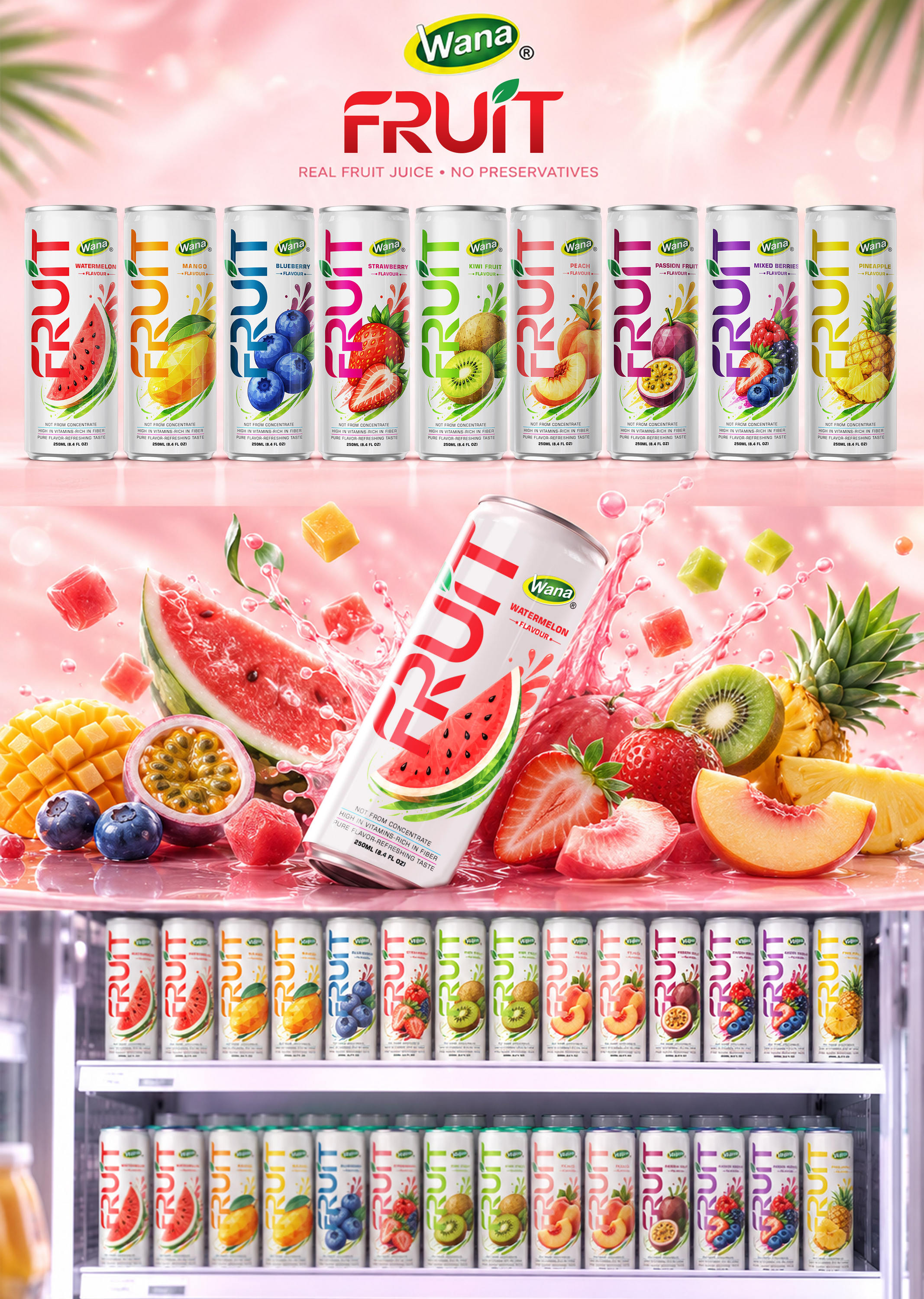 PREMIUM VIETNAMESE STRAWBERRY JUICE 250ML CAN – PURE STRAWBERRY FLAVOR FOR WHOLESALE, OEM AND PRIVATE-LABEL EXPORT 2