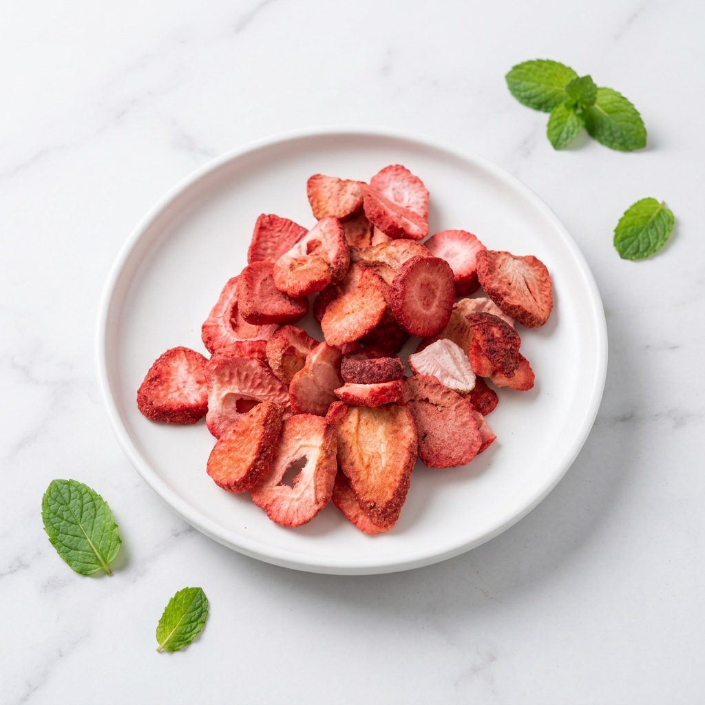 PREMIUM VIETNAMESE FREEZE-DRIED STRAWBERRY SLICES – NATURALLY RED FRUIT TOPPING FOR BAKERY, YOGURT AND BULK WHOLESALE