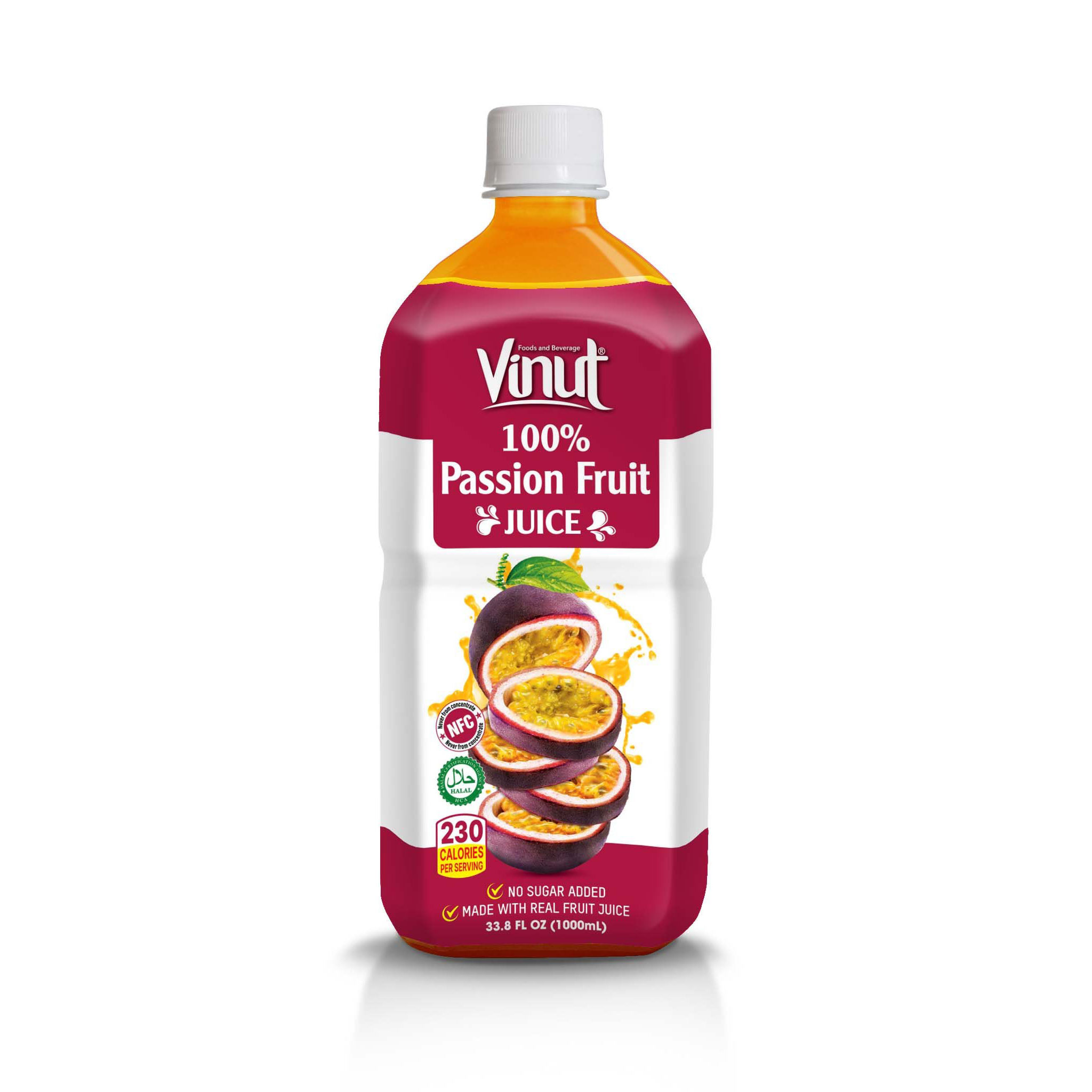 PREMIUM VIETNAMESE 100% PASSION FRUIT JUICE – 33.8 FL OZ, NO ADDED SUGAR, OEM PRIVATE LABEL AND FREE SAMPLE OPTIONS